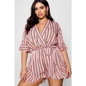 Pink Striped Romper